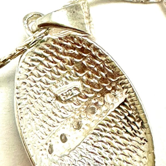 Mother of Pearl and Cubic Zirconia Earring and Pendant Set Sterling Silver 925. - Picture 3 of 4